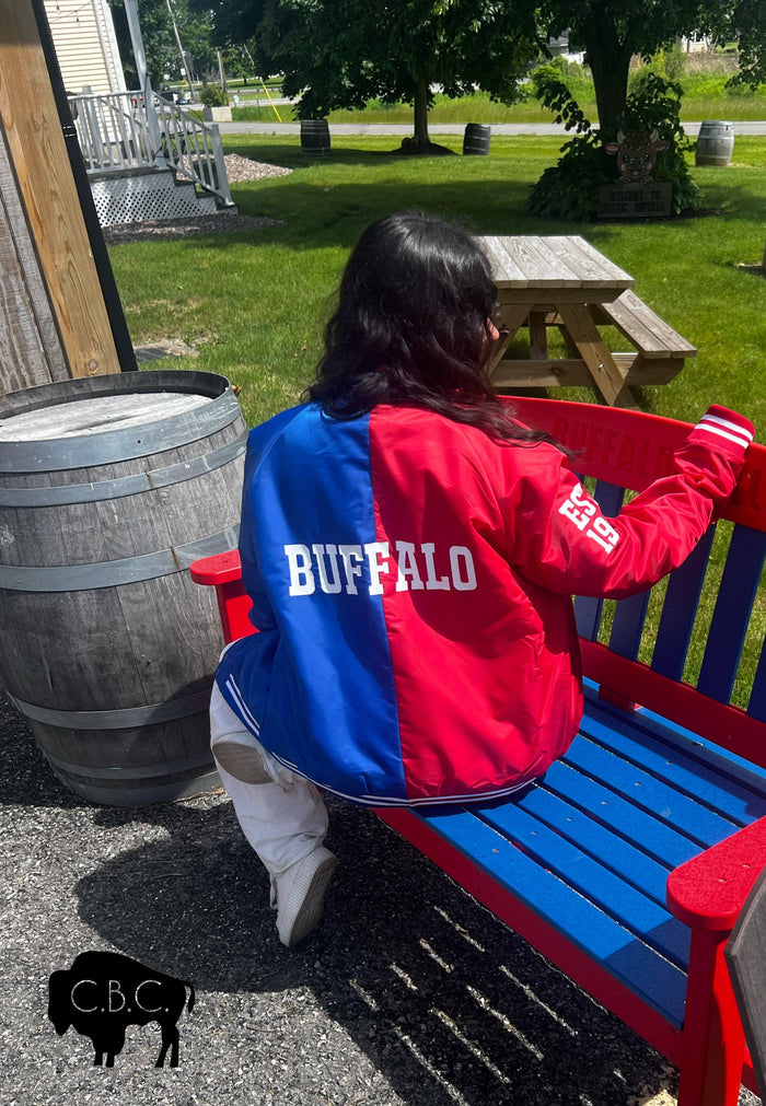 BUFFALO Two Tone Varsity Bomber Jacket