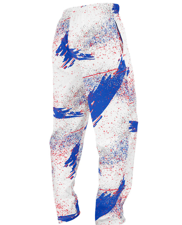 Buffalo Bills Embroidered Confetti 3 Color Zubaz Pants