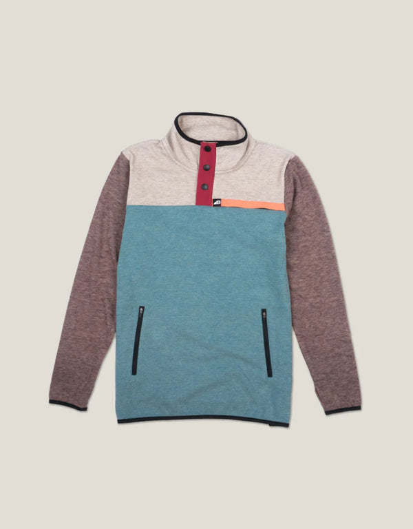 Belong Designs Women's Powell Fleece Pullover - Vintage Aqua