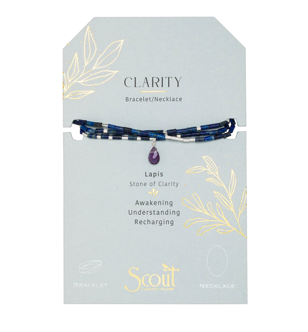 Scout Teardrop Stone Wrap Lapis / Amethyst - Stone Of Transformation