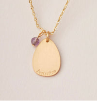 Scout Stone Intention Charm Necklace - Amethyst Stone Of Protection