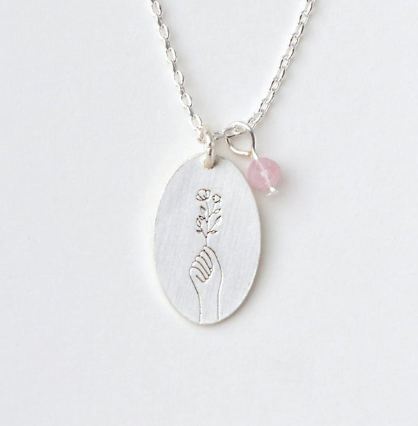 Scout Stone Intention Charm Necklace - Rose Quartz Stone Of Love