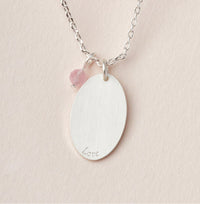 Scout Stone Intention Charm Necklace - Rose Quartz Stone Of Love