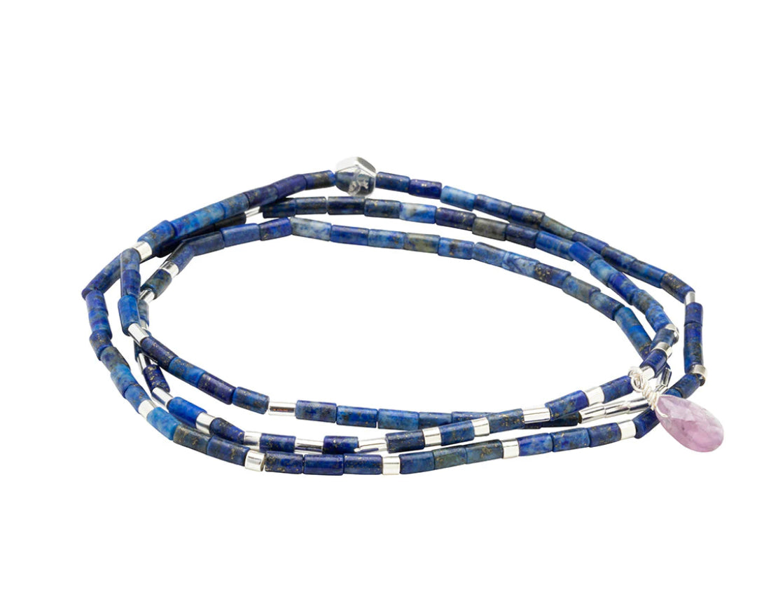 Scout Teardrop Stone Wrap Lapis / Amethyst - Stone Of Transformation
