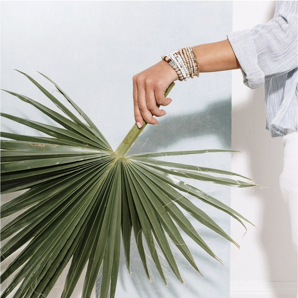 Scout Curated Wears Wood, Stone & Metal Wrap - Turquoise / Silver
