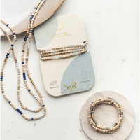 Scout Curated Wears Wood, Stone & Metal Wrap - Turquoise / Silver