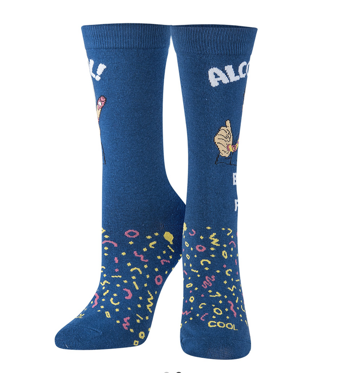 Alcohol Because Fuck Feelings Socks