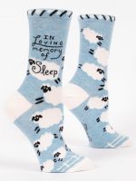 blue q womens socks in loving memory of sleep