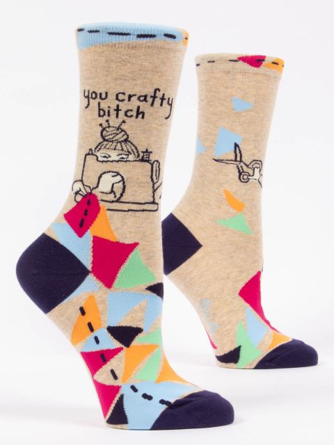 Blue Q womens socks you crafty bithc