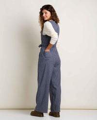 Toad & Co Tarn Sleeveless Jumpsuit - Navy Railroad Stripe