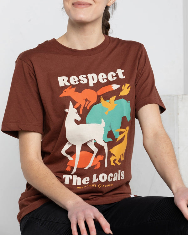 The Landmark Project - Respect The Locals Tee Shirt - Redwood