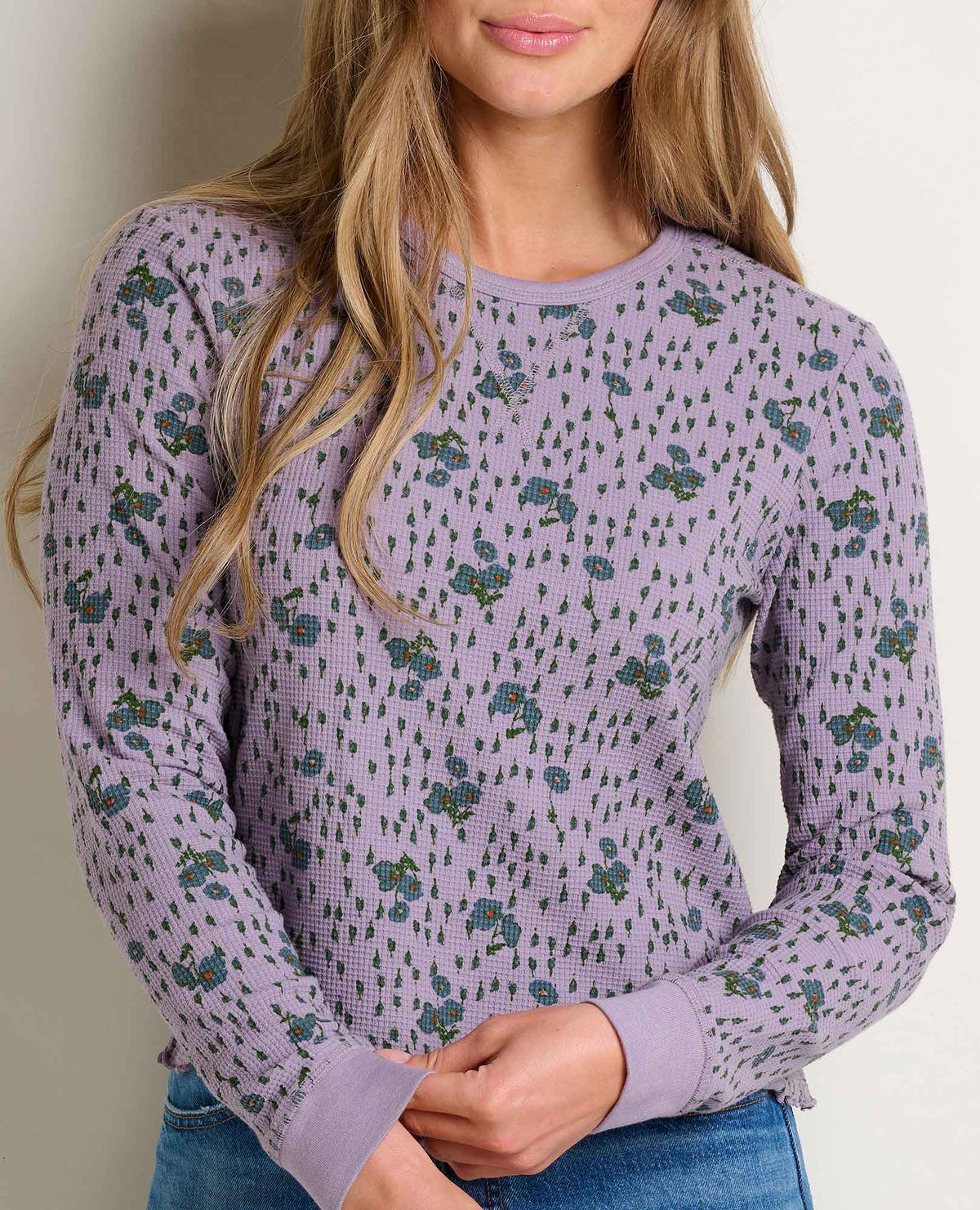 Toad & Co Foothill Long Sleeve Crew - Aster Floral Print