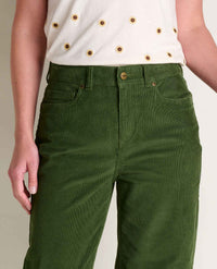Women's Coaster Cord Wide Leg Pant -  Epidote