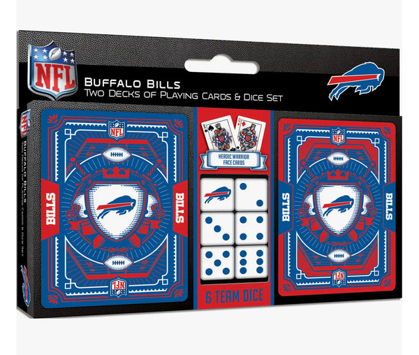 Buffalo Bills NFL 2-pack Playing Cards & Dice Set