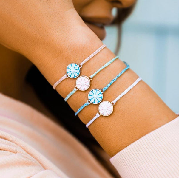 Pura Vida Cameo Silver Bracelet Ice Blue