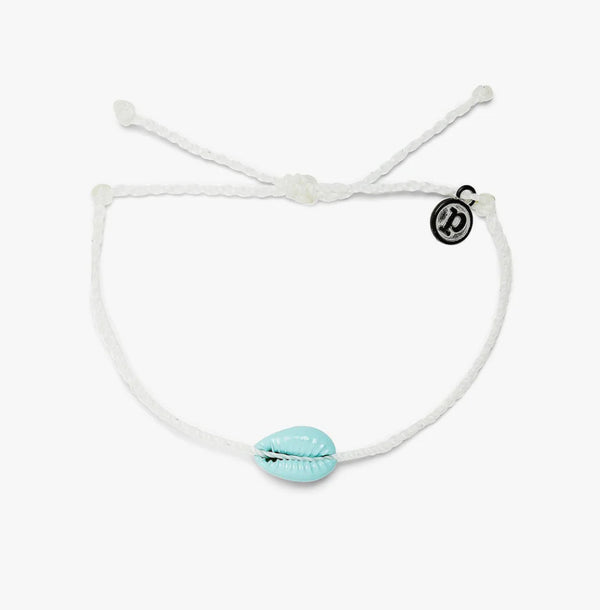 Pura Vida Candy Blue Cowrie Bracelet White