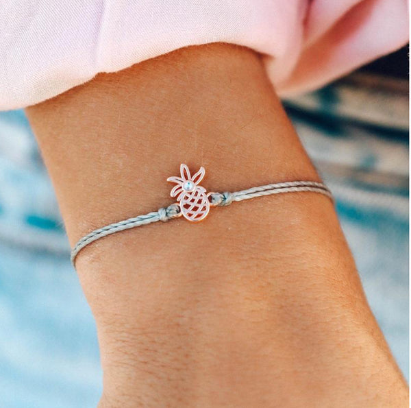 Pura Vida Open Pineapple Rose Gold Bracelet