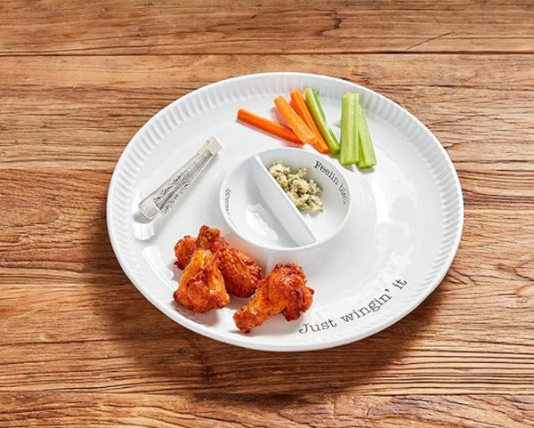 Mud Pie Circa Hot Wing Platter Set