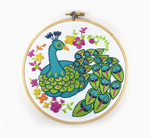 Peacock Embroidery Kit