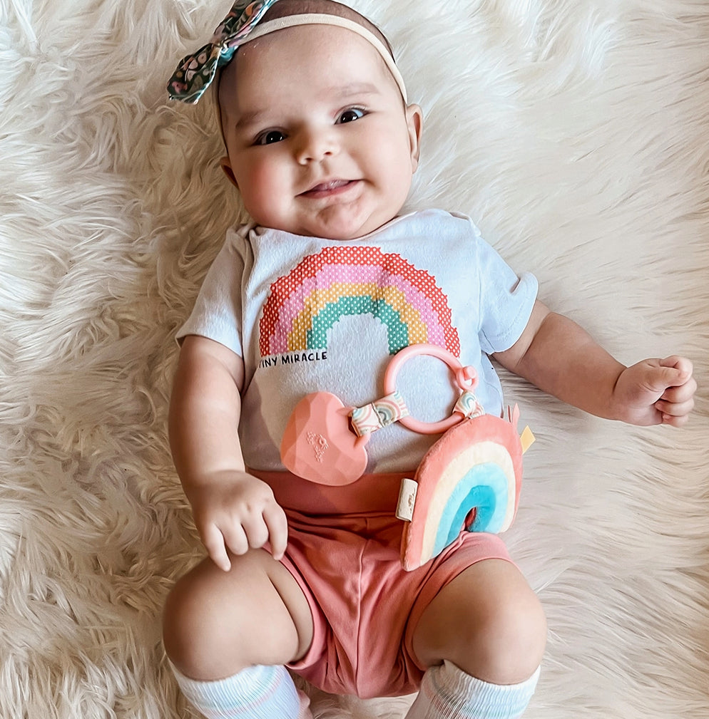Itzy Ritzy Itzy Pal™ Plush + Teether - Rainbow - The Boutique at Fresh