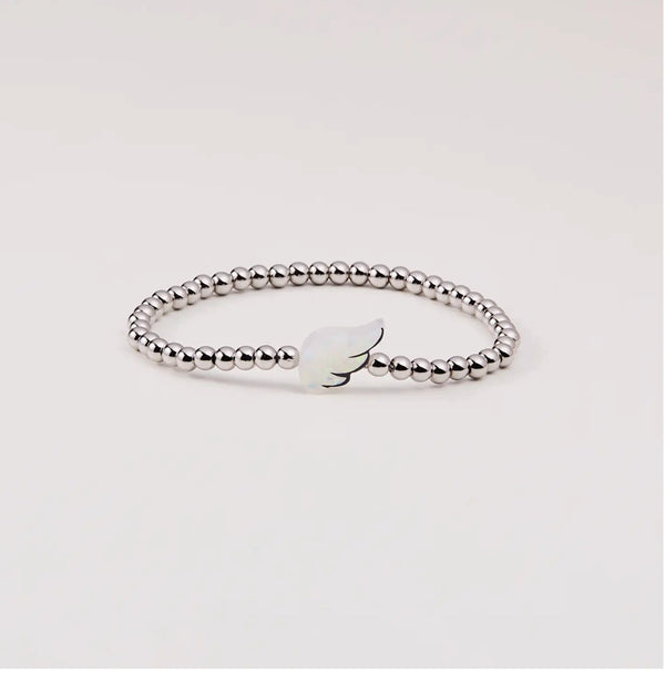 Holy Water Angel Wing Bracelet In Silver - From Lourdes France