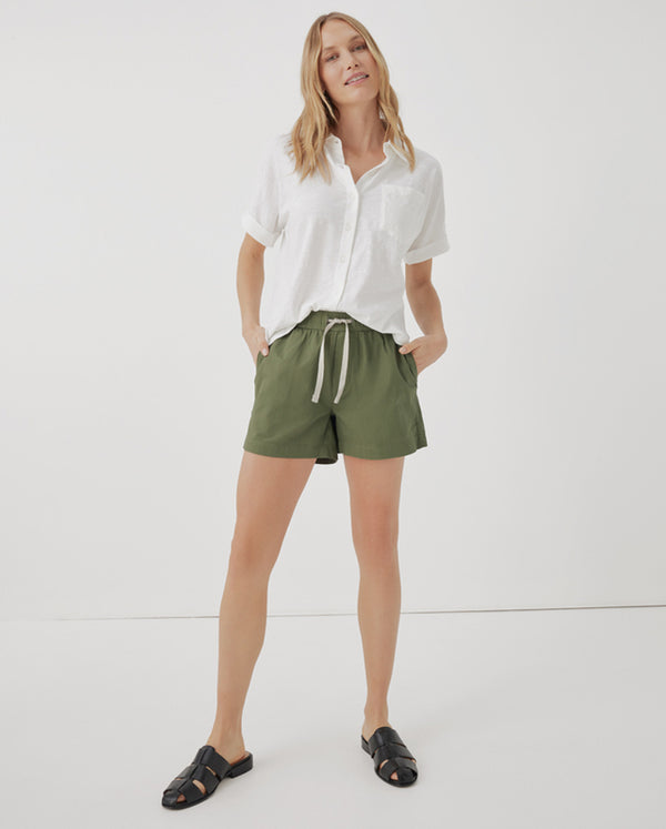 Relaxed Slub Button Up Top - Pre-Order