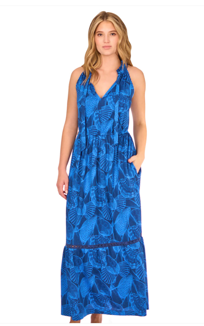 Cabana Life San Sebastian Tie Neck Maxi Dress