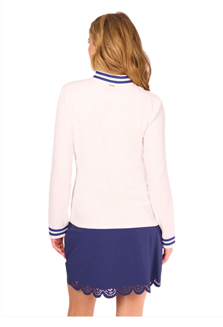 Cabana Life Navy Scallop Skort