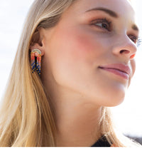 Scout Chromacolor Miyuki Rainbow Fringe Earring - Turquoise Multi/Silver