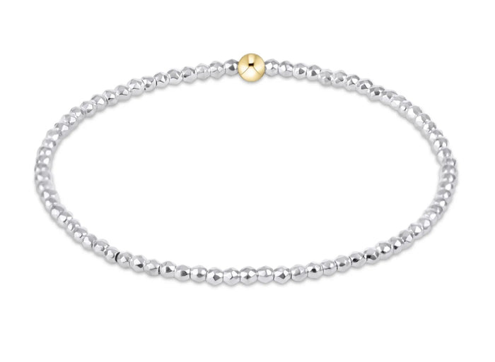 Enewton - Bright Silver Hematite 2mm Bead Bracelet 