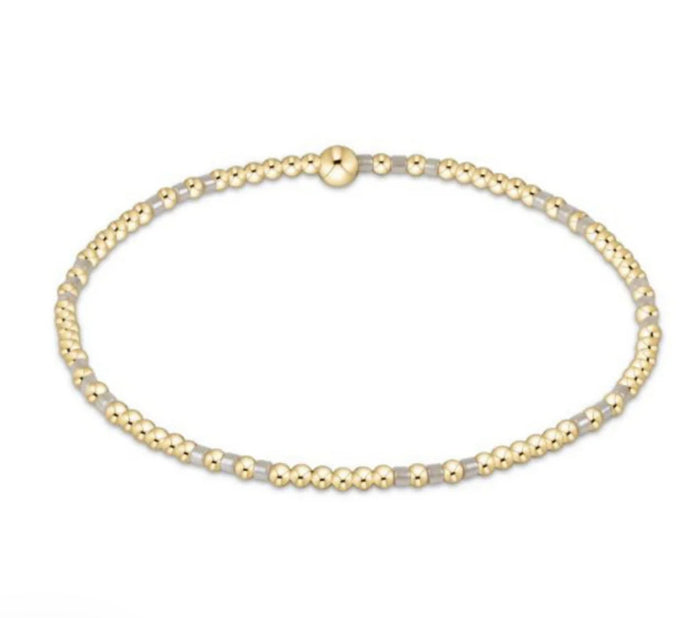 Enewton Hope Joy Pattern 2mm Bead Bracelet - Milkshake