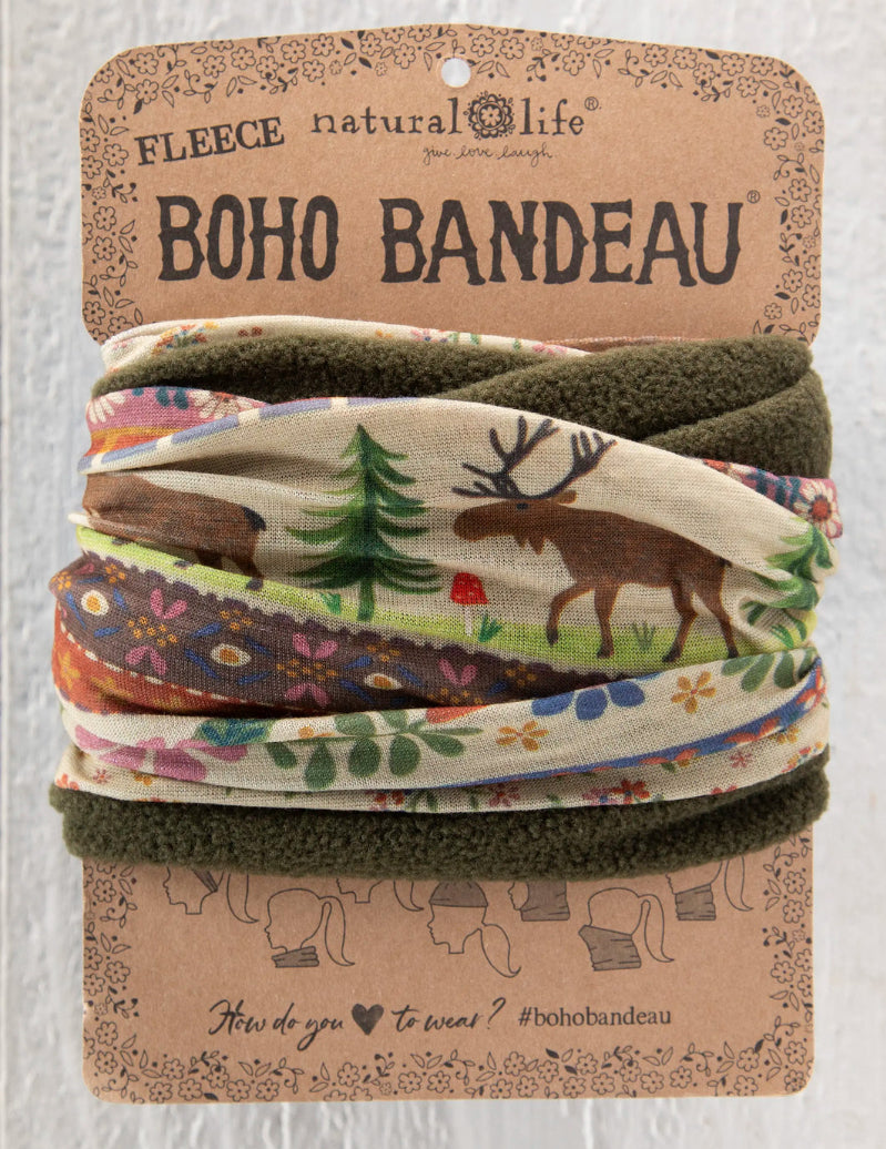 Fleece Boho Bandeau Headband - Moose & Pines