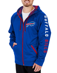 Zubaz Buffalo Bills Zip Camo Lines Hoodie