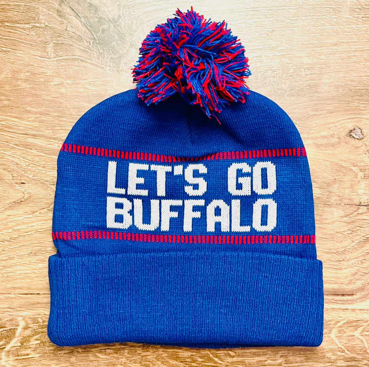 Let’s Go Buffalo Knit Pom Pom Hat