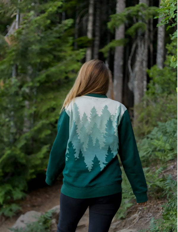 Good Earth Fading Forest Pullover Sweatshirt