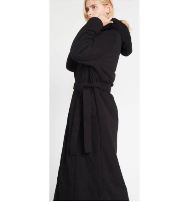 Look by M Belted Cotton Jersey Robe Coat