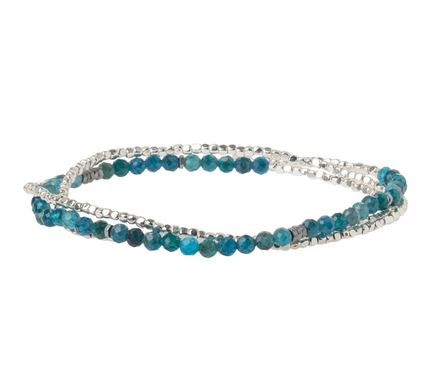 Scout Delicate Stone Wrap Bracelet / Necklace - Apatite - Stone of Inspiration