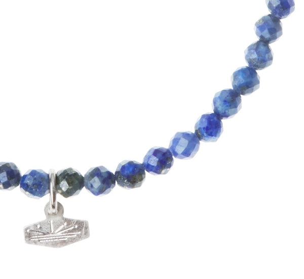 Scout Mini Faceted Stone Stacking Bracelet - Lapis/Silver