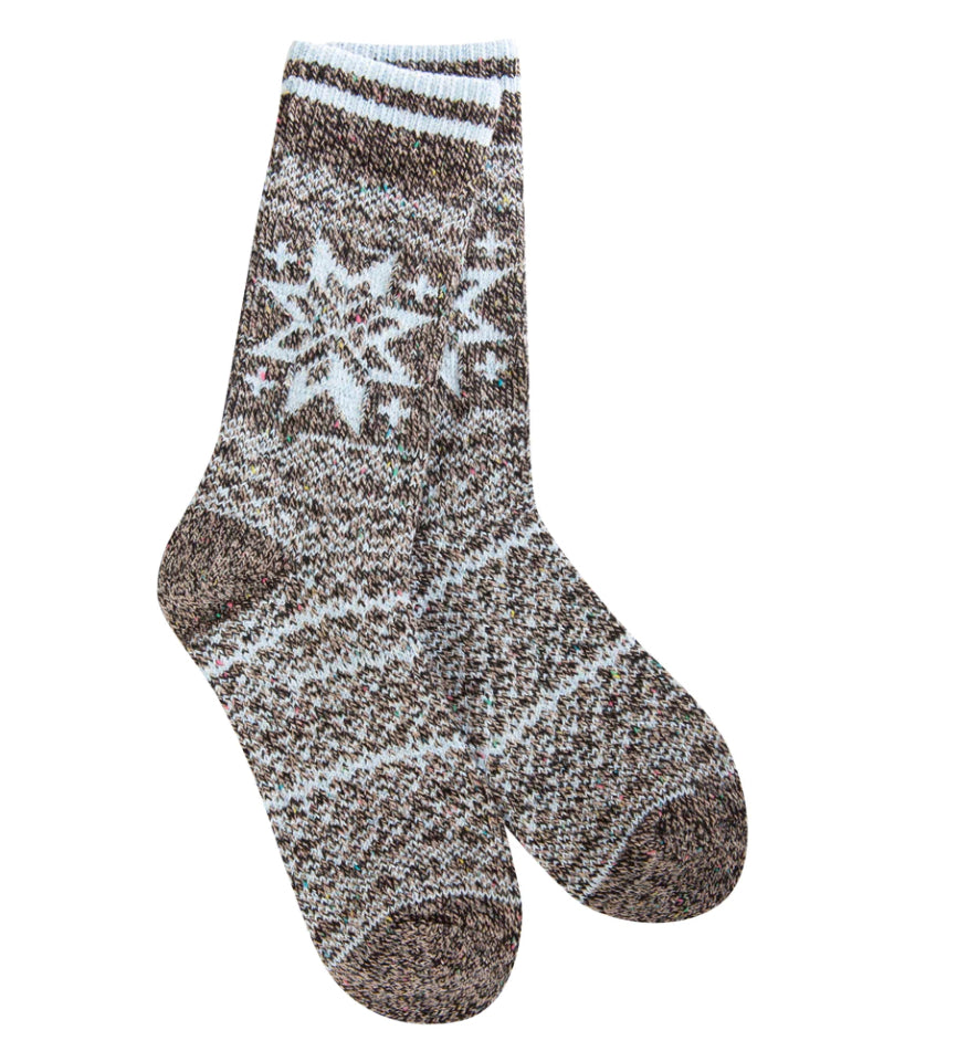 World’s Softest Socks Holiday Confetti Crew - Blue Multi