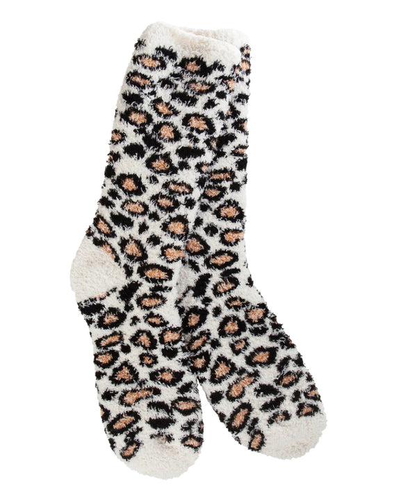 World’s Softest Socks Holiday Knit Pickin' Fireside Crew - Leopard