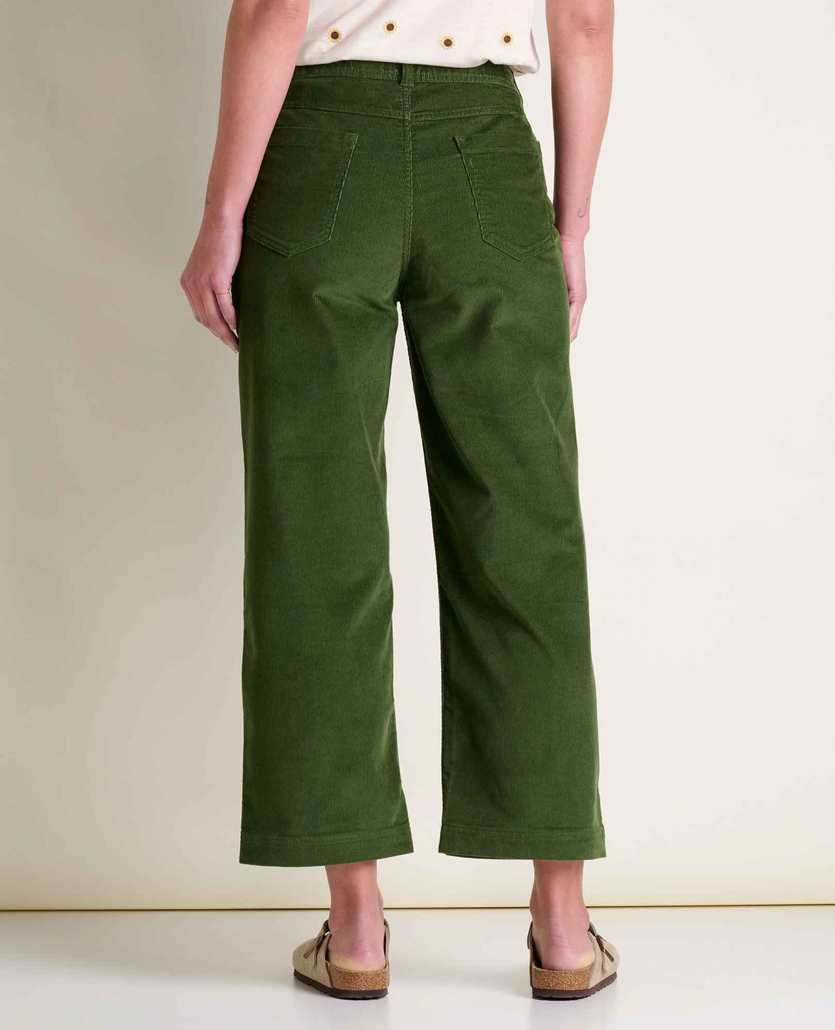 Women's Coaster Cord Wide Leg Pant -  Epidote