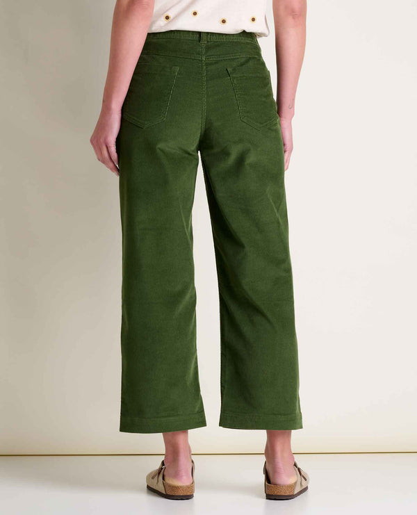 Women's Coaster Cord Wide Leg Pant -  Epidote