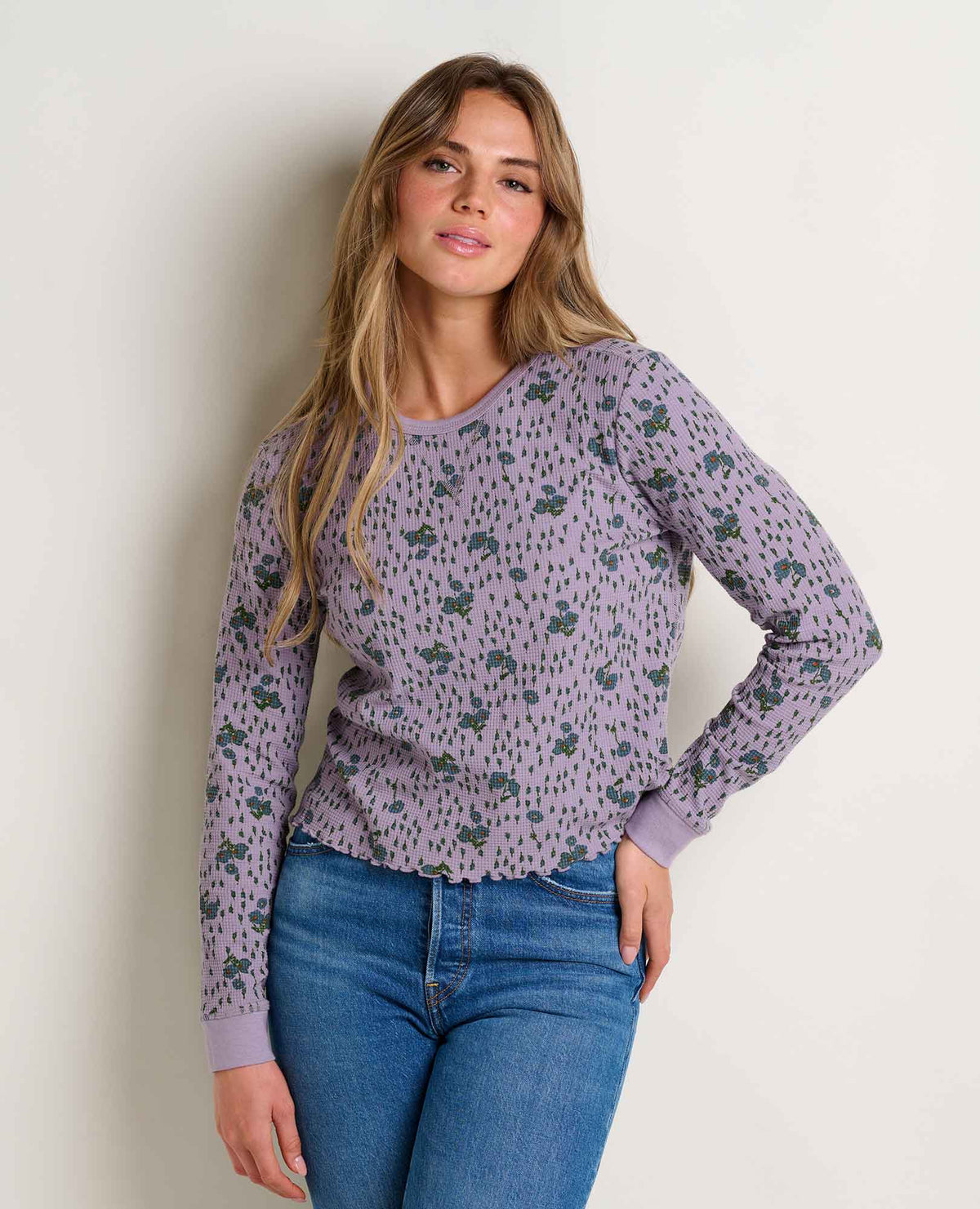 Toad & Co Foothill Long Sleeve Crew - Aster Floral Print