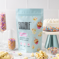 Birthday Cake Pops  - White Chocolate Rainbow Popcorn
