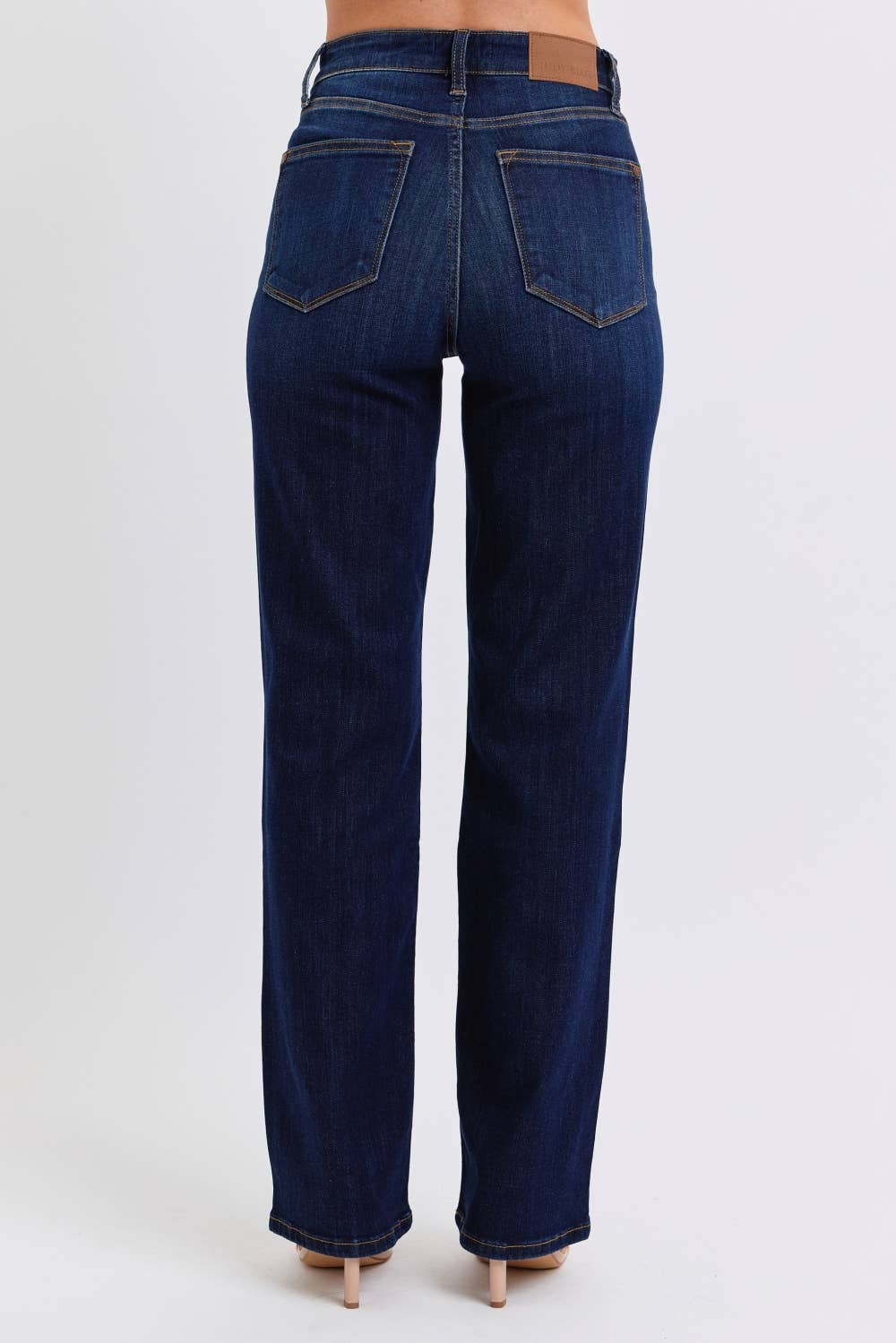 Blue jeans on a white background