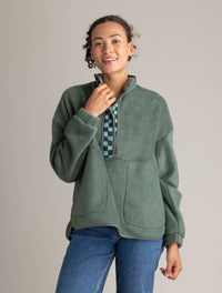 LIV Outdoor Dawn Heavy Fleece Quarter Snap Pullover - Laurel Wreath