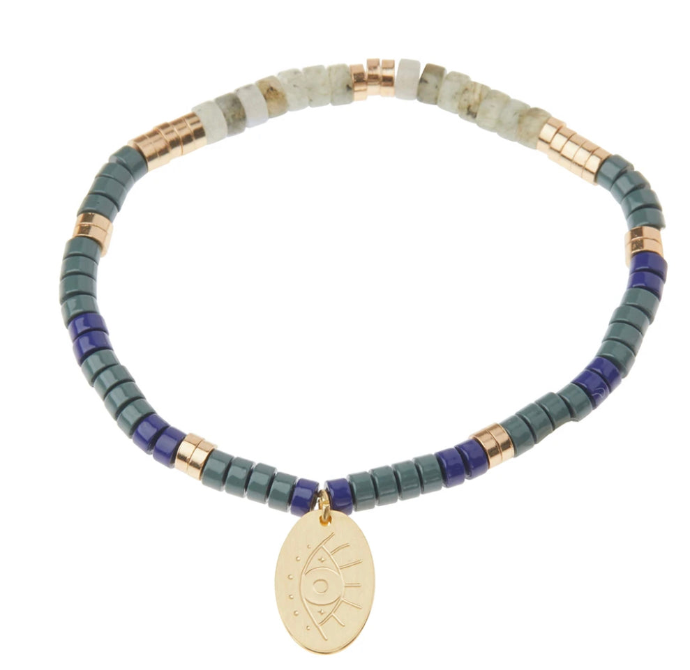 Scout Stone Intention Bracelet - Labradorite / Gold