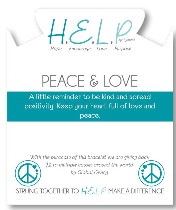 HELP By T. Jazelle Peace & Love Bracelet With Persia Jade