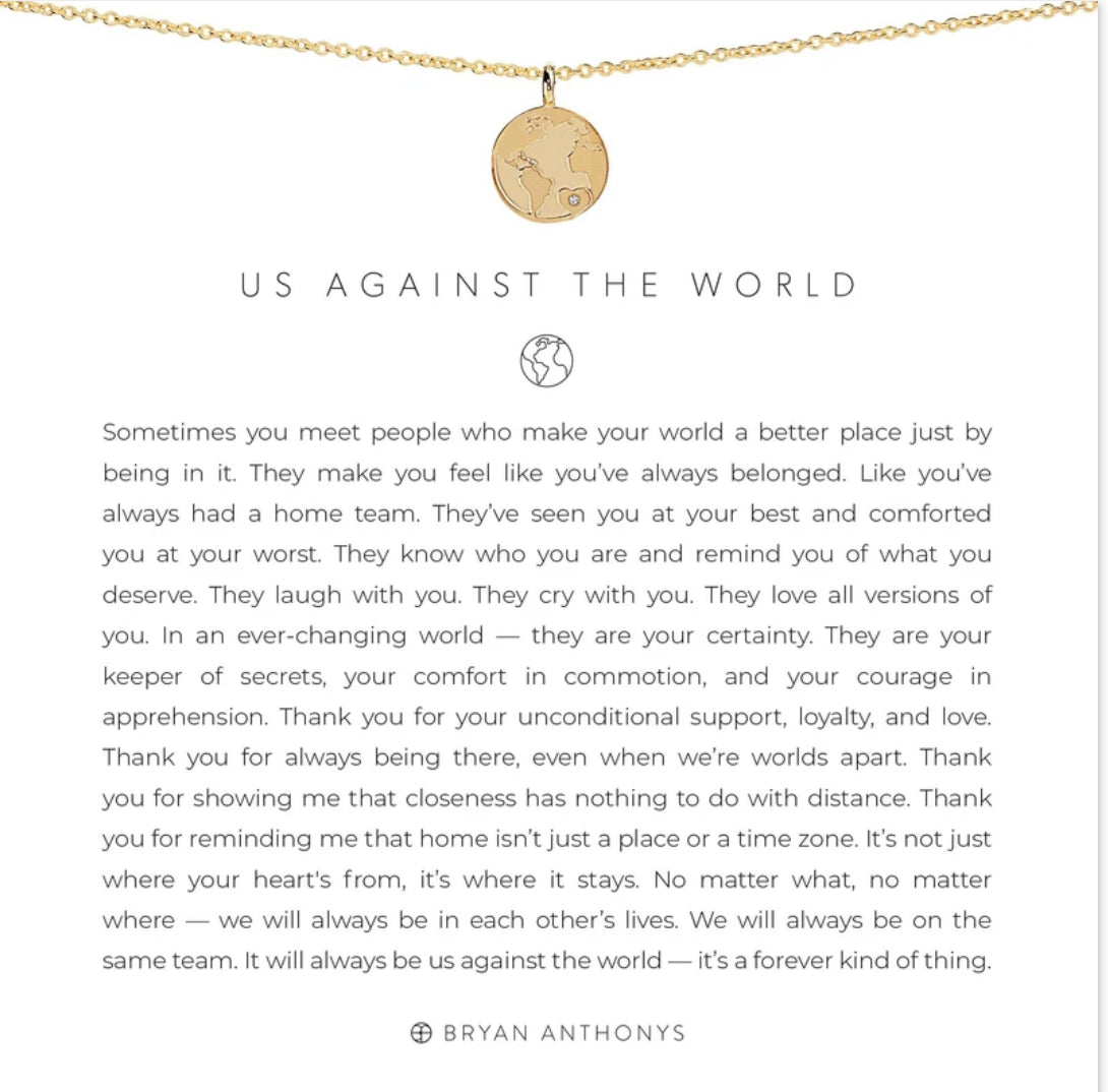 Bryan Anthonys Us Against The World Gold Necklace