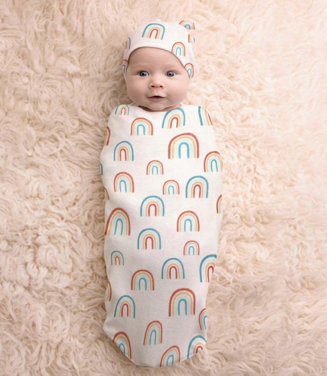Cutie Cocoon™ Matching Cocoon & Hat Set - Over The Rainbow